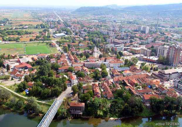 Trstenik panorama iz vazduha