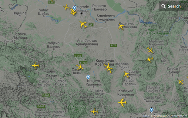 Flightradar24 Serbia - Kraljevo 1