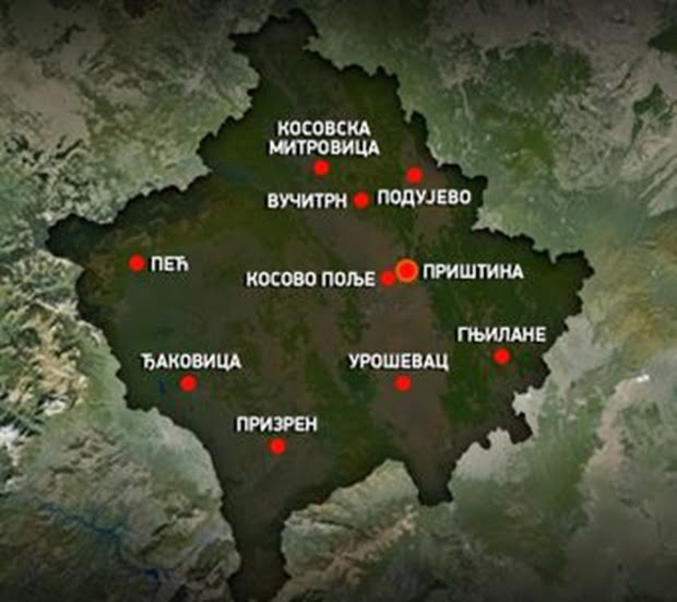 Kosovo i Metohija mapa