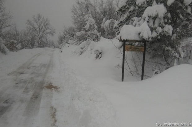 Sneg put Studenica Rudno 11 jan 2021